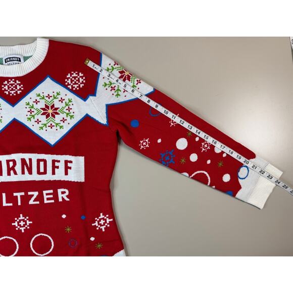 Tacky Christmas Sweater Smirnoff Seltzer Unisex M Funny Bar Crawl College Bro - Picture 6 of 9